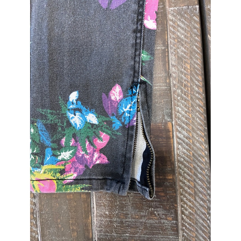 Insight Denim Python Mid Rise Super Slim Floral P… - image 5